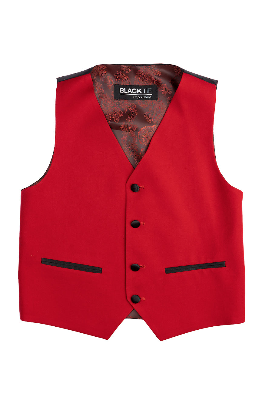 "London" 5-Piece Kids Red Tuxedo Set