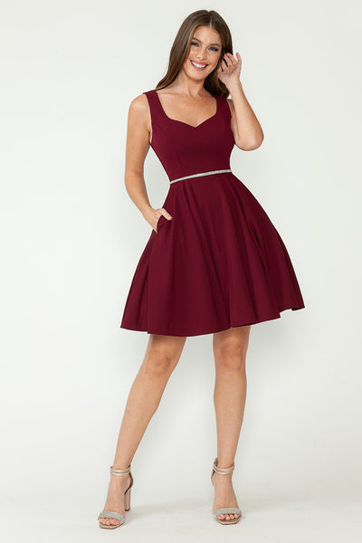 Cocktail Dress Sweetheart Embellished Hoco A-Line Gown By Lenovia 5259