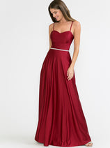 Evening Dress Spaghetti Strap Embellished Formal Gown By Lenovia 5260