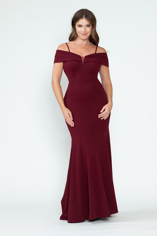 Vestido de alfombra roja con hombros descubiertos y corte sirena, de Lenovia 5317