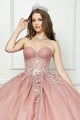 Strapless Puff Sleeve Ball Gown by Bella Princess PQ1046