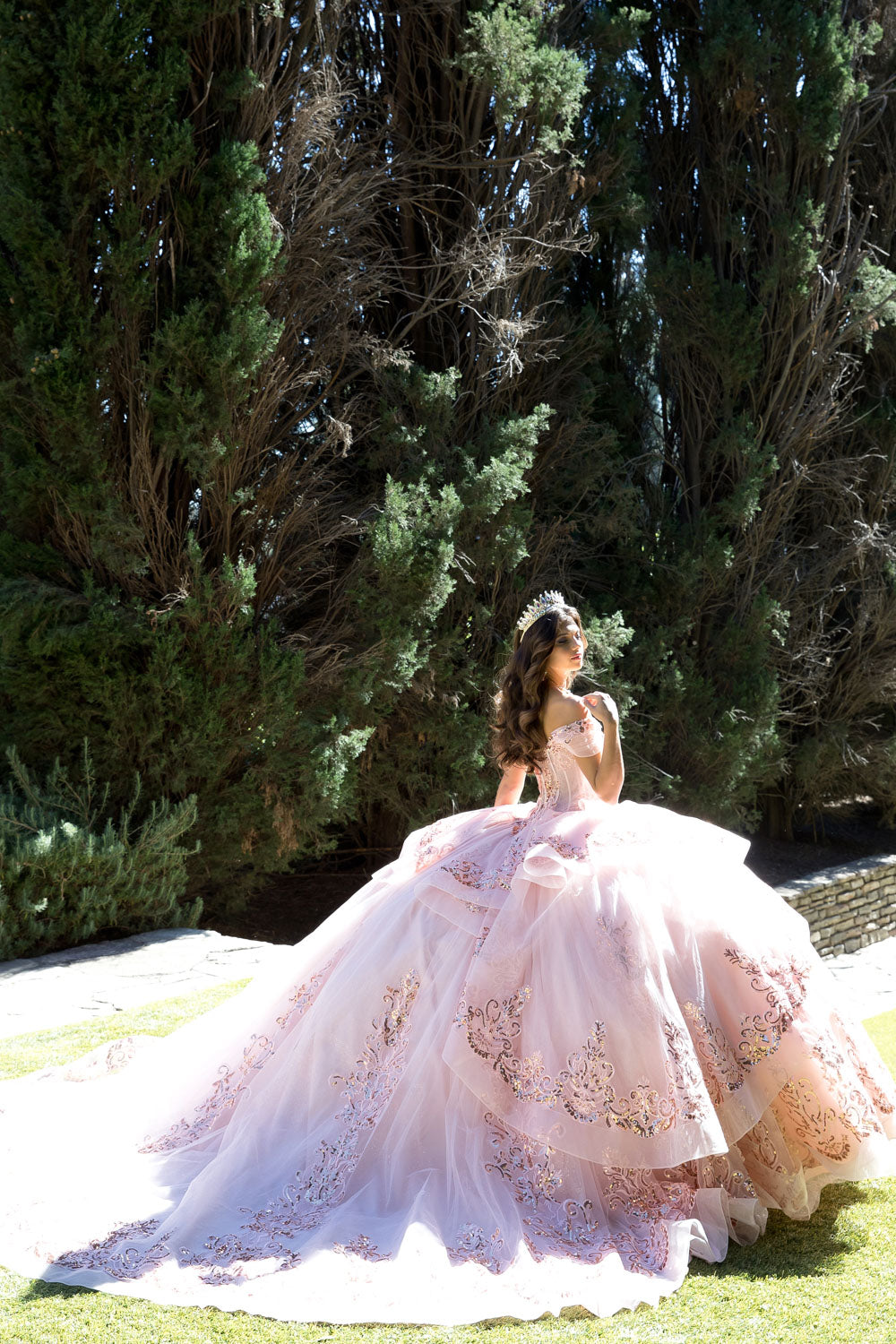 Off Shoulder Corset Ball Gown by Bella Princess PQ1074