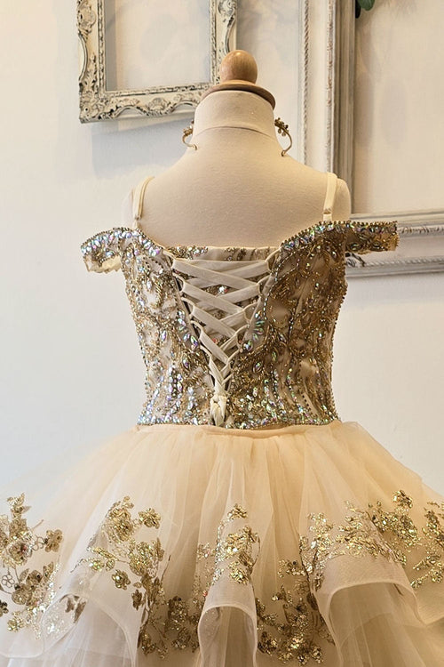 Girls Cold Shoulder Ball Gown by Bella Princess PK1041