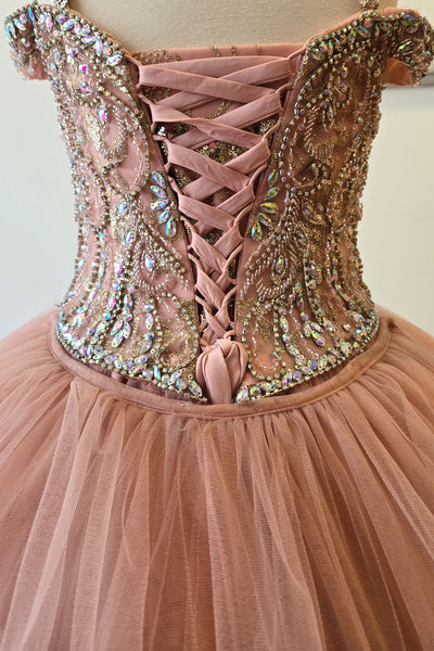 Girls Cold Shoulder Ball Gown by Bella Princess PK1041