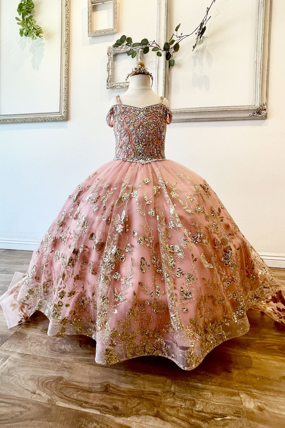 Girls Cold Shoulder Ball Gown by Bella Princess PK1041