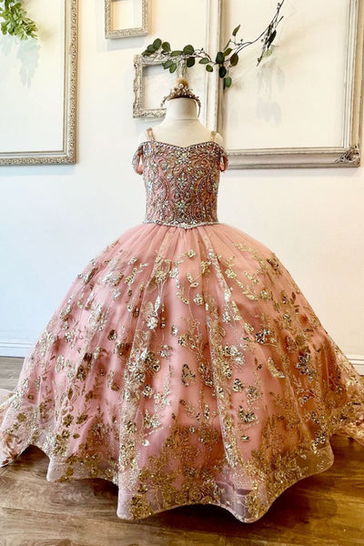 Girls Cold Shoulder Ball Gown by Bella Princess PK1041