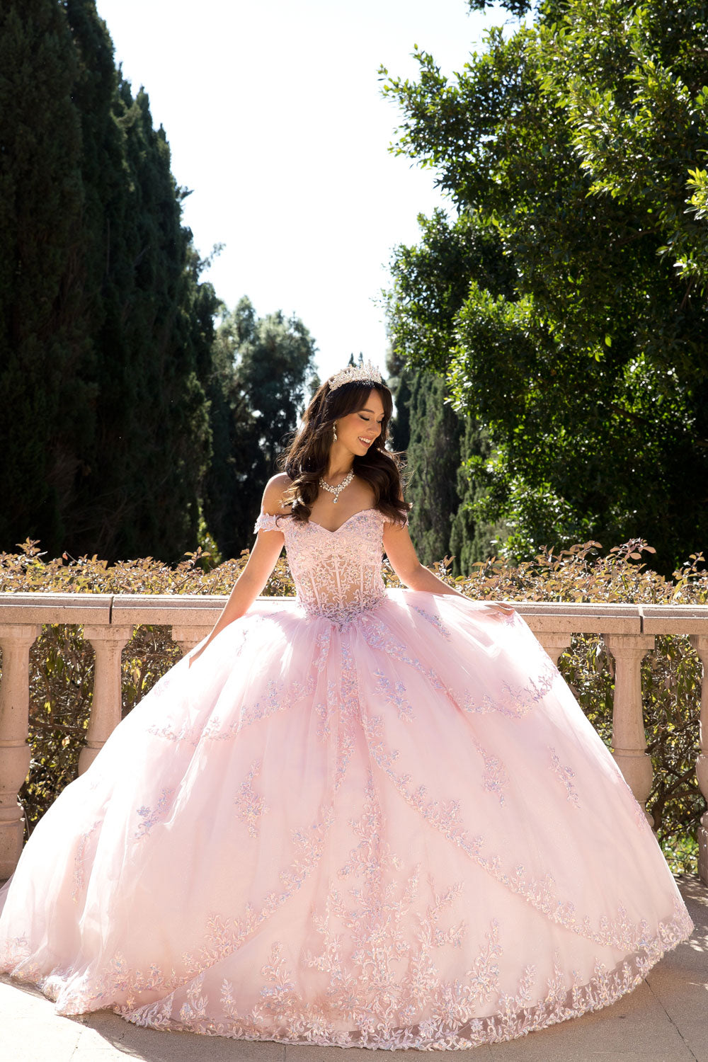 Off Shoulder Corset Ball Gown by Bella Princess PQ1060