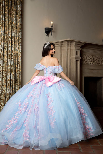 Two Tone Off Shoulder Ball Gown by Bella Princess PQ1067