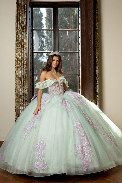 Two Tone Off Shoulder Ball Gown by Bella Princess PQ1067