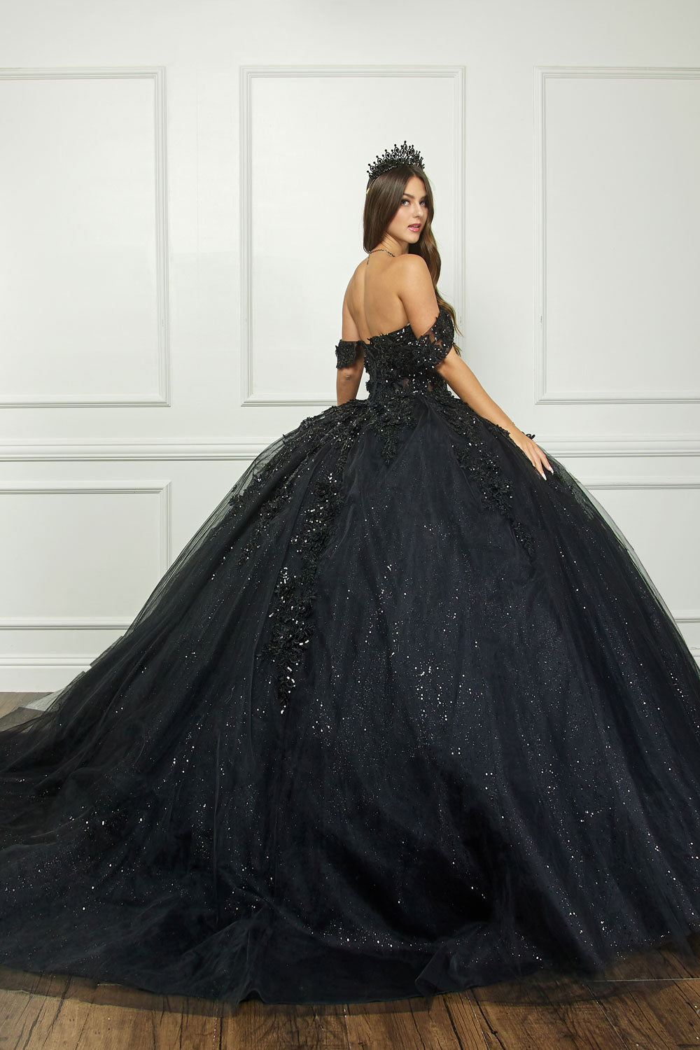 Applique Corset Ball Gown by Bella Princess PQ1070