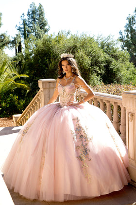 Beaded Off Shoulder Ball Gown by Bella Princess PQ1076