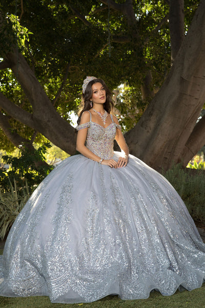 Cold Shoulder Ball Gown by Bella Princess PQ1077