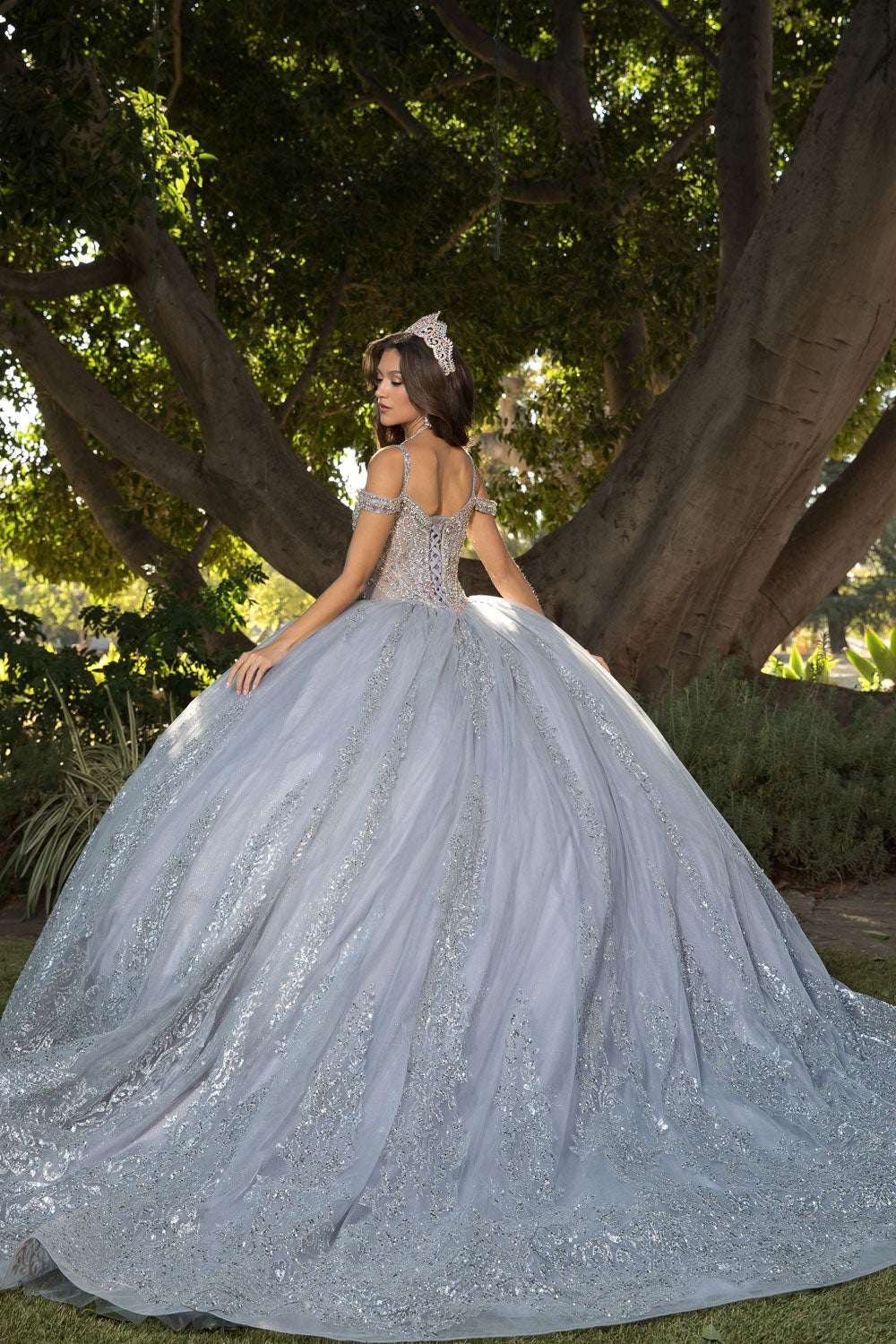 Cold Shoulder Ball Gown by Bella Princess PQ1077