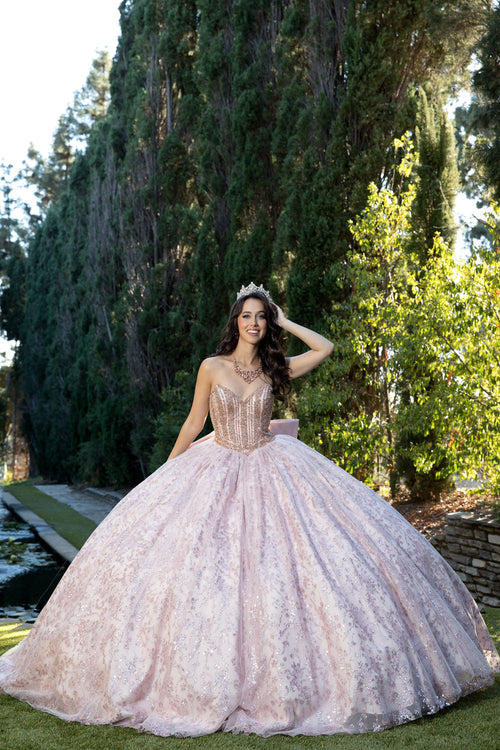 Strapless Bow Ball Gown by Bella Princess PQ1080