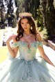 3D Floral Off Shoulder Ball Gown by Bella Princess PQ1081