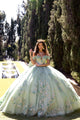 3D Floral Off Shoulder Ball Gown by Bella Princess PQ1081