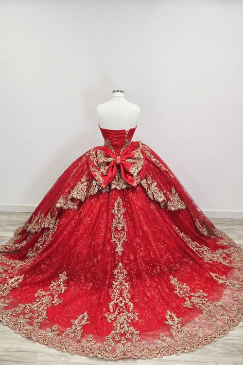 Strapless Tiered Ball Gown by Bella Princess PQ1099