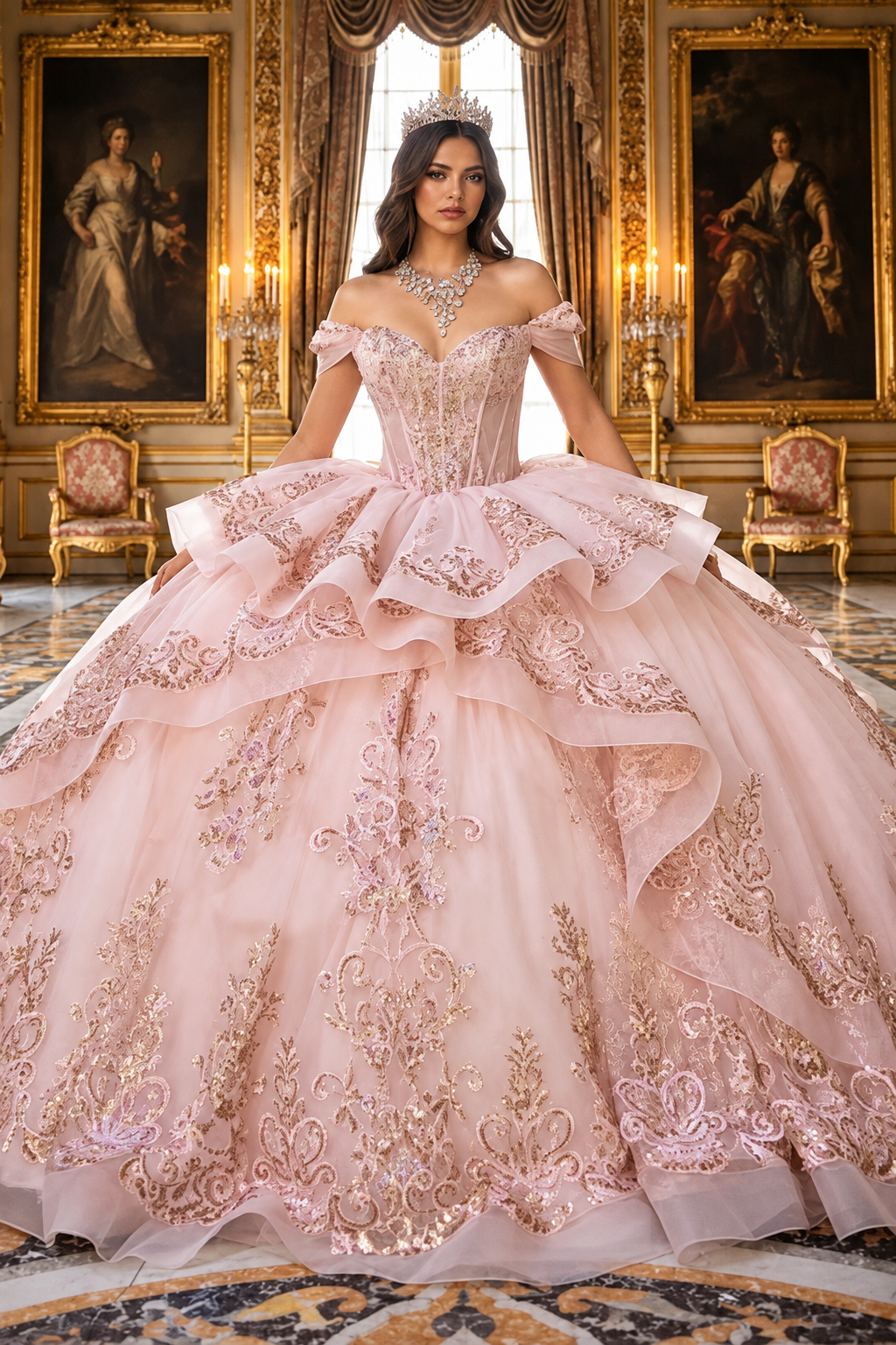 Off Shoulder Corset Ball Gown by Bella Princess PQ1074