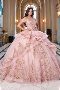 Off Shoulder Corset Ball Gown by Bella Princess PQ1074