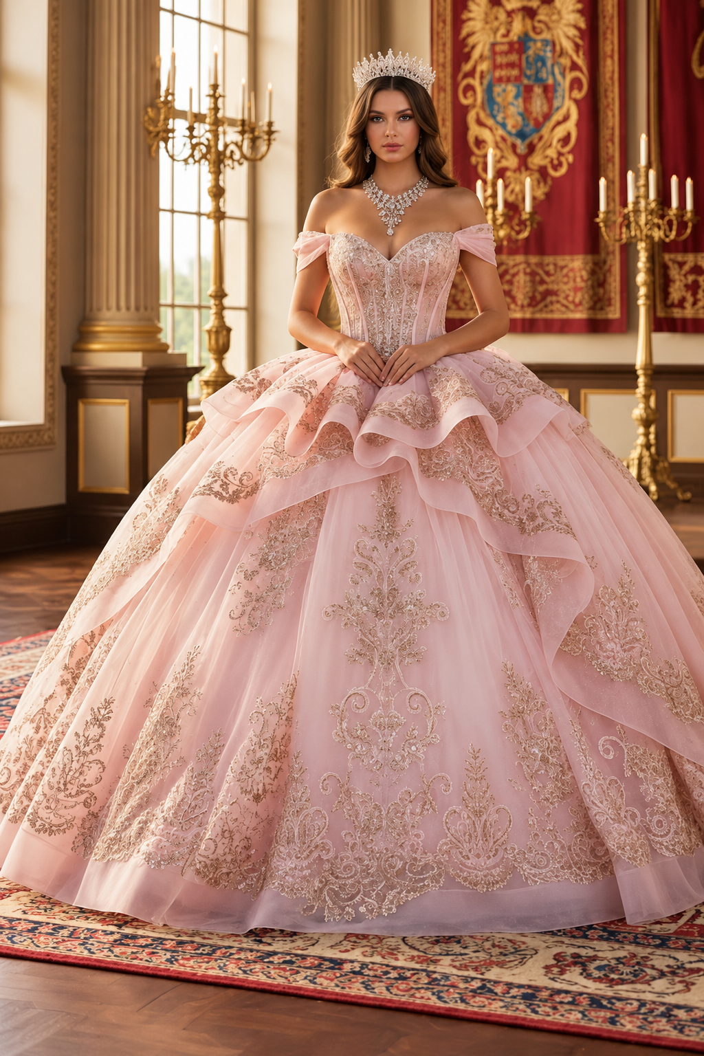 Off Shoulder Corset Ball Gown by Bella Princess PQ1074