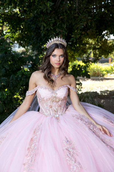 Off Shoulder Corset Ball Gown by Bella Princess PQ1061