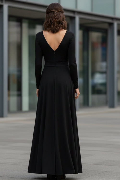 Mother Of The Bride Dress Stretchy Long Sleeve Formal Gown
