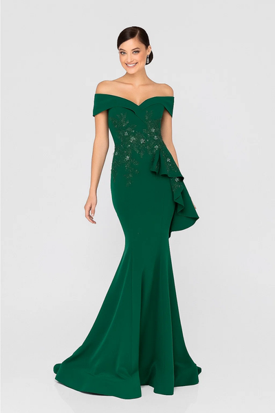 Terani Couture 1911m9339 Off-shoulder Floor-length Evening Gown