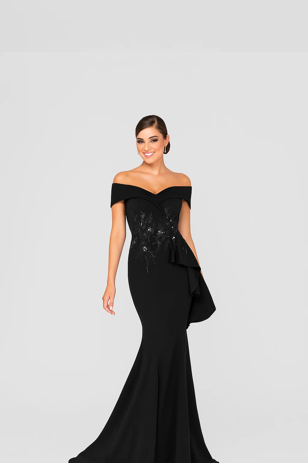 Terani Couture 1911m9339 Off-shoulder Floor-length Evening Gown