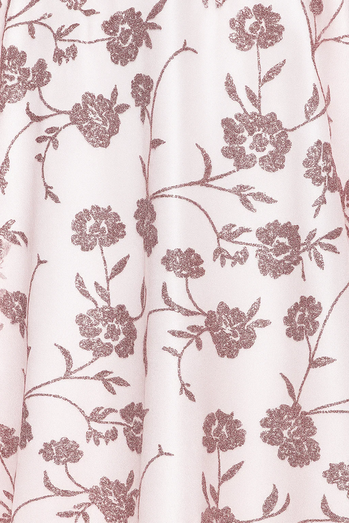 Poly USA 9190 Floral Glitter Print Short A-line Dress