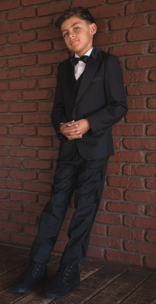 Boys Black Tuxedo Set