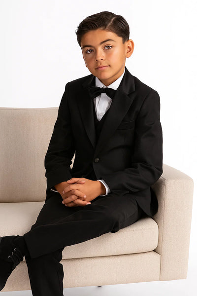 Boys Black Tuxedo Set