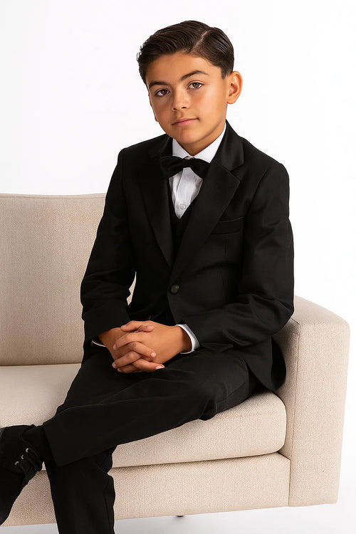 Boys Black Tuxedo Set