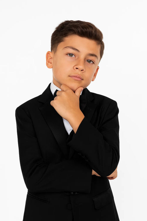Boys Black Tuxedo Set