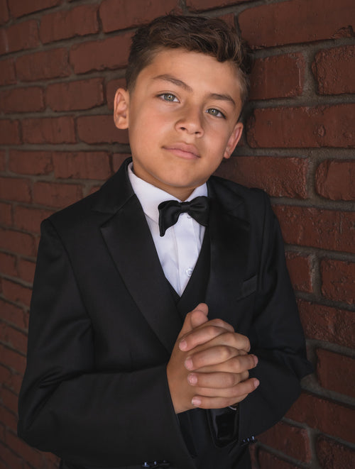 Boys Black Tuxedo Set