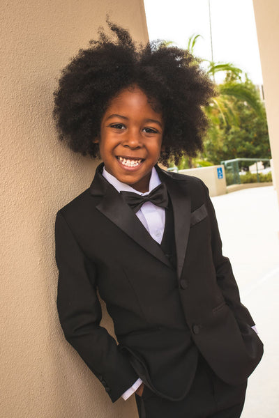 Boys Black Tuxedo Set