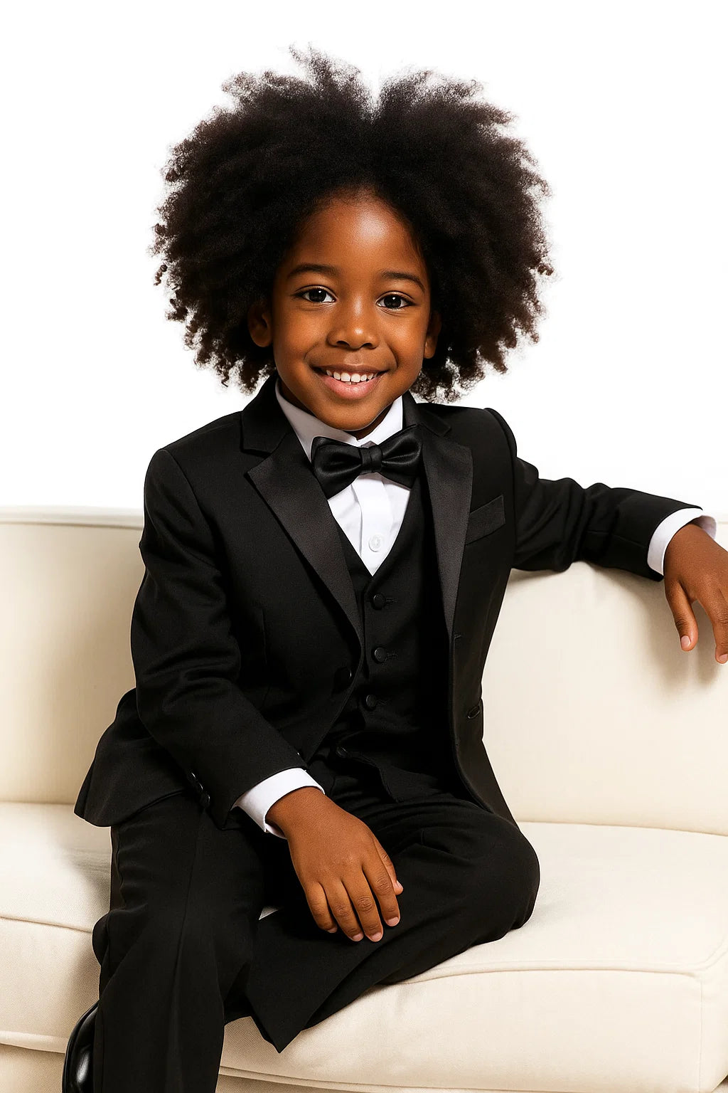 Boys Black Tuxedo Set