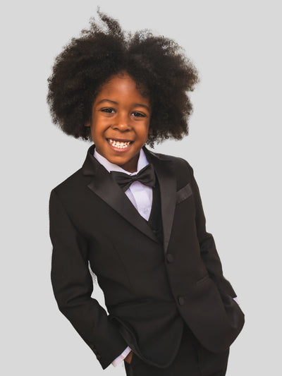 Boys Black Tuxedo Set