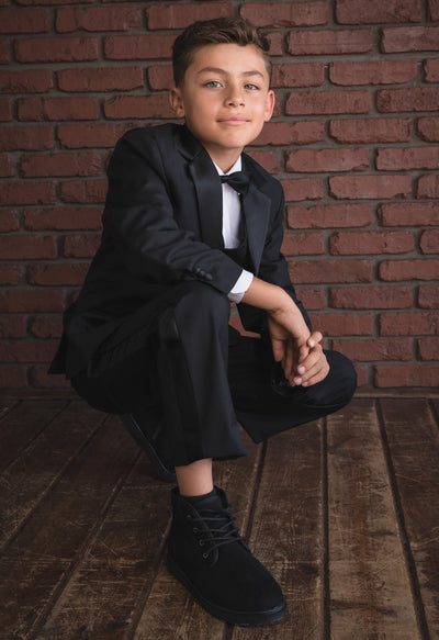 Boys Black Tuxedo Set