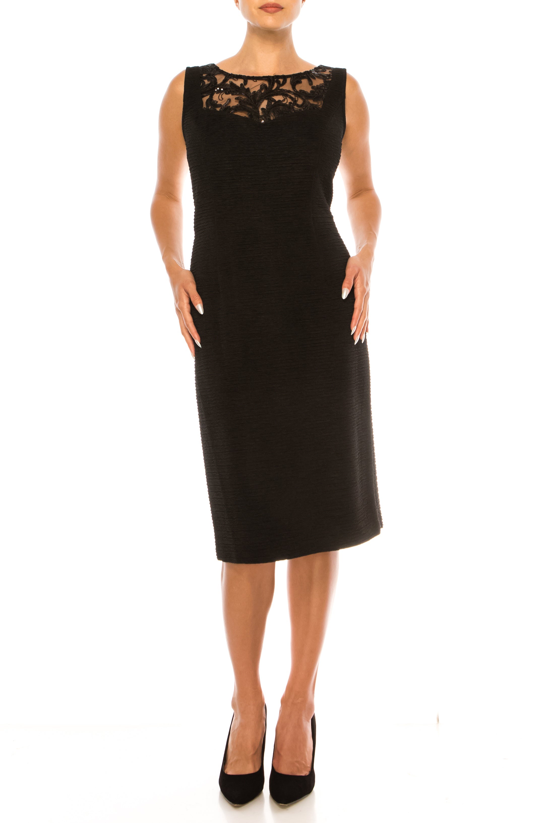 Brianna Milay 28119 Illusion Sweetheart Sequin Trim Sheath Dress with Cropped Jacket