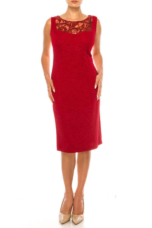 Brianna Milay 28119 Illusion Sweetheart Sequin Trim Sheath Dress with Cropped Jacket