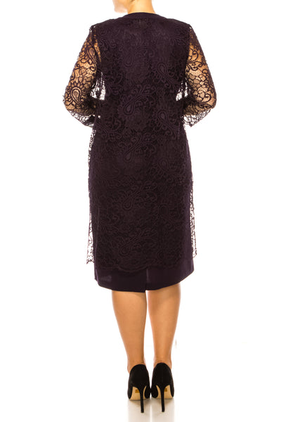 Brianna Milay 2-Piece Lace & Beaded Jacket Dress