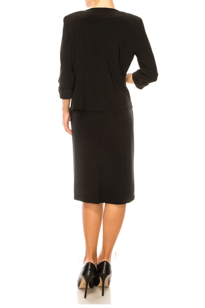 Brianna Milay Embroidered Sequin Mesh Jacket Dress