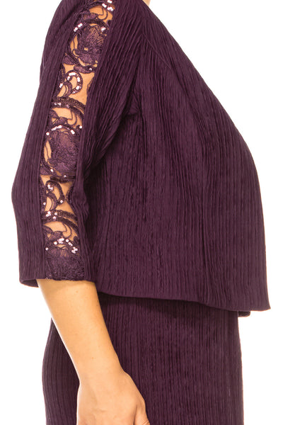 Brianna Milay 2-Pc Sequined Detail Jacket Dress