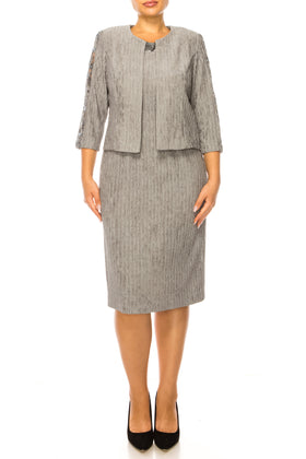 Brianna Milay 2-Pc Sequined Detail Jacket Dress