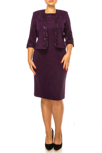 Brianna Milay 2-Piece 3/4 Sleeve Jacket Dress