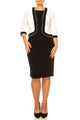 Brianna Milay 2-Piece Pearl Accented Jacket Dress