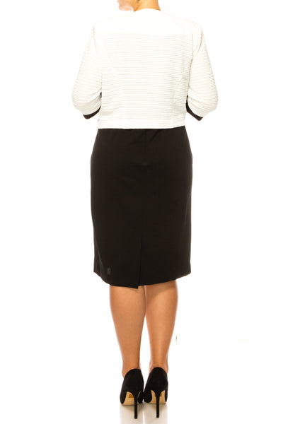 Brianna Milay 2-Piece Pearl Accented Jacket Dress