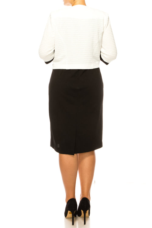 Brianna Milay 2-Piece Pearl Accented Jacket Dress