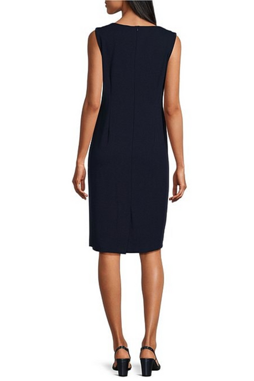 Brianna Milay 4081 Beaded V-Neck Sheath Dress with Lace Duster Jacket