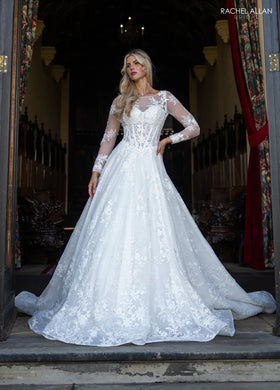 Rachel Allan RB5132 Glitter tulle A-line Bridal Gown